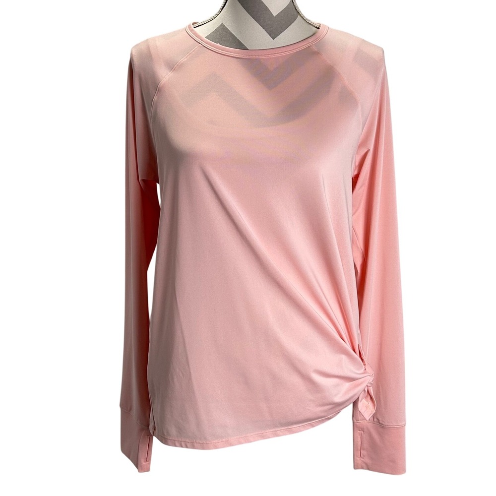 Carve Designs Pink Long Sleeve Athletic Top Tunic Tie Waist Size Medium